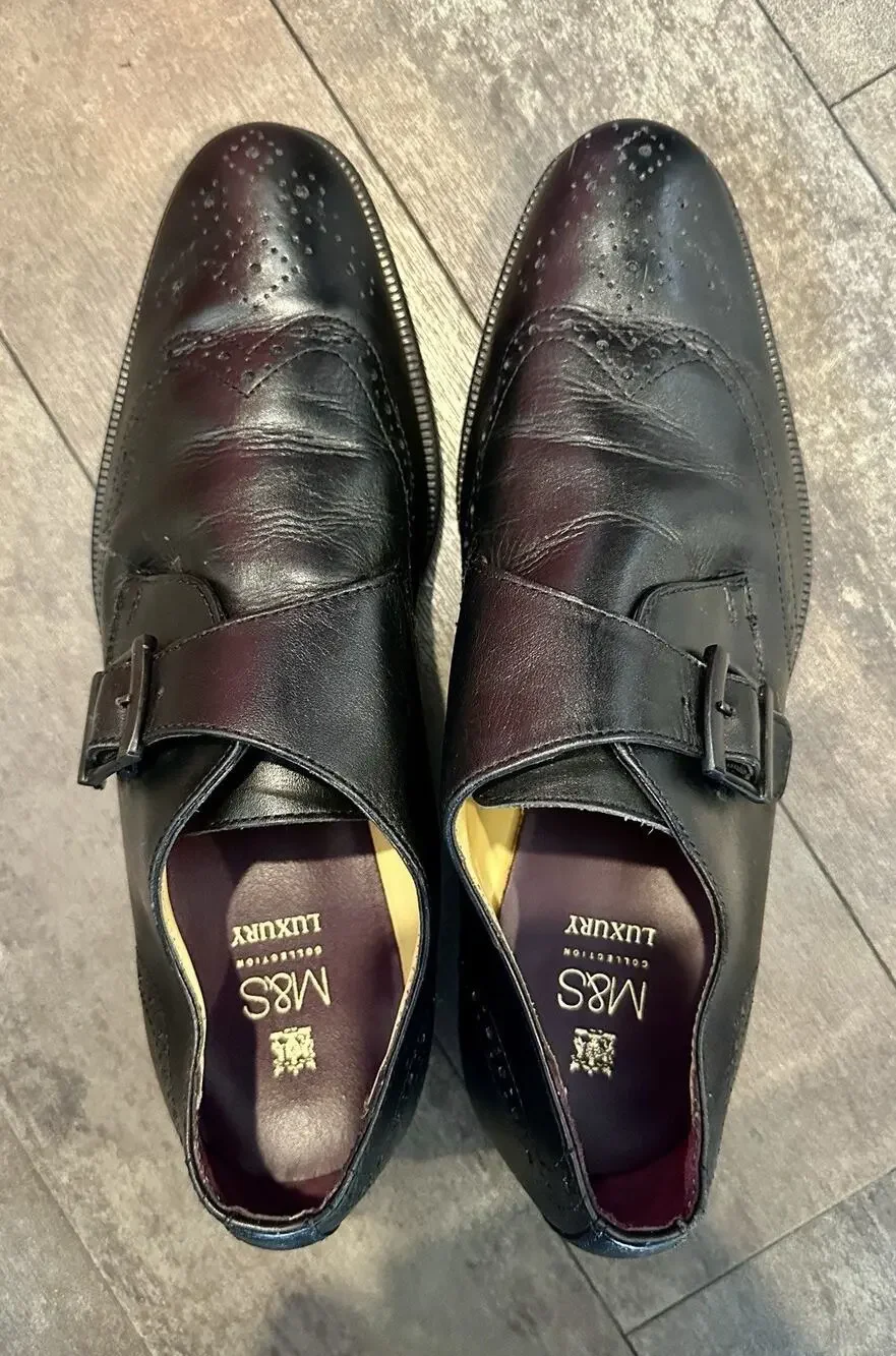 M&S Leather Monk Strap Brogues from the Marks & Spencer